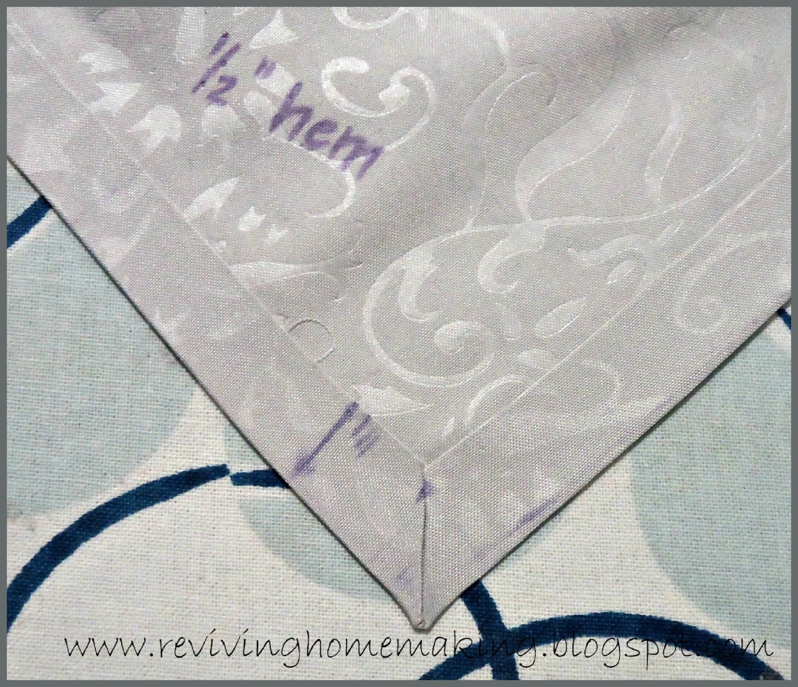 Reviving Homemaking How To Make a Tablecloth From a Sheet