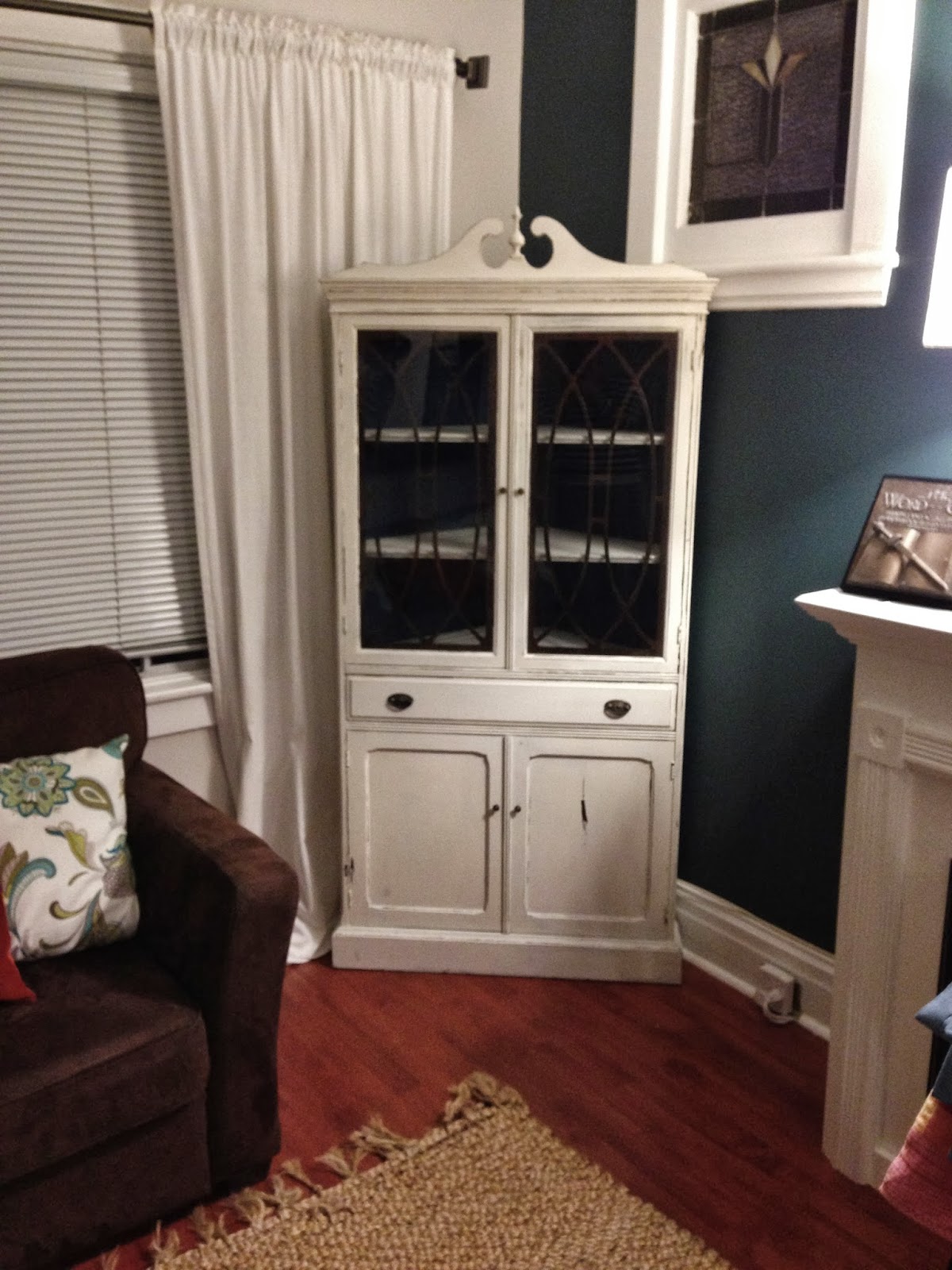 Repurposed Gems White Corner Hutch