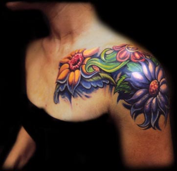 3d flower tattoos