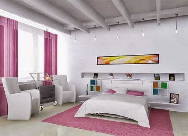 desain kamar pink