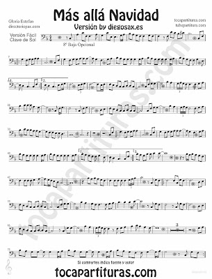 Tubescore Beyond by Gloria Estefan Easy sheet music for beginners in treble clef Christmas Carol Music Score Mas alla