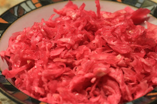 Pink sauerkraut