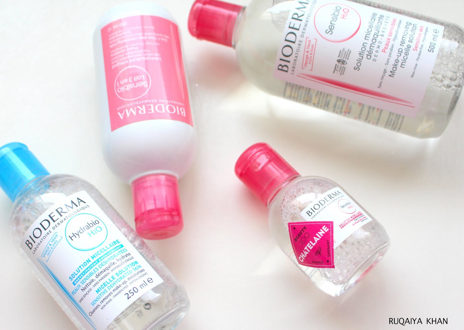 Ruqaiya Khan BEST MAKEUP REMOVER Bioderma Sensibio H2O, Hydrabio H2O