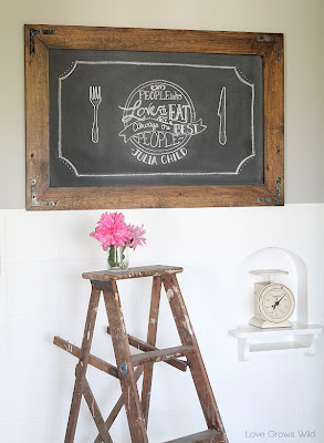 DIY Rustic Industrial Chalkboard