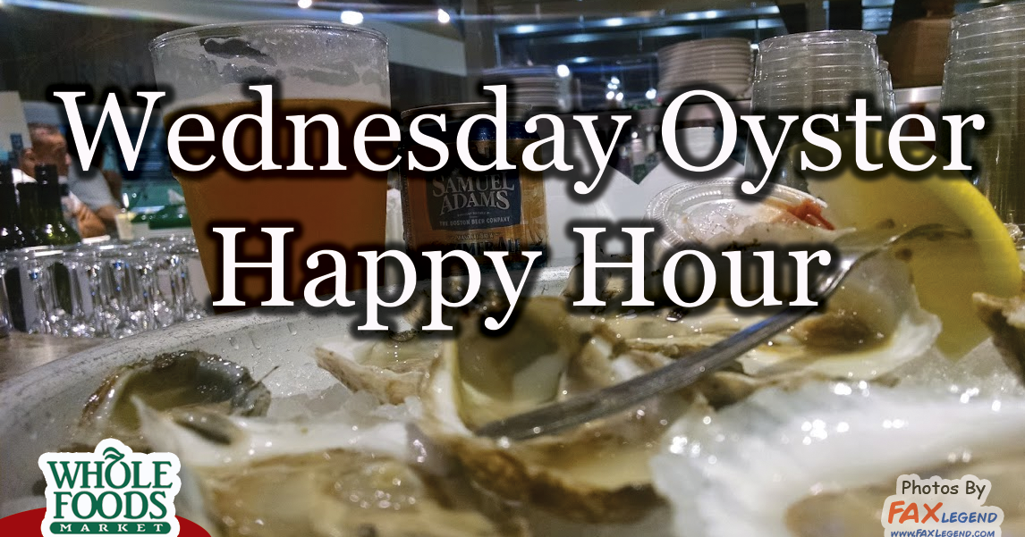 Oyster Happy Hour at Whole Foods Fair Lakes Wednesdays