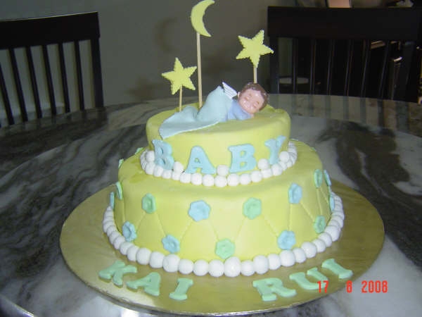 homemade fondant cakes: Baby Shower Cakes