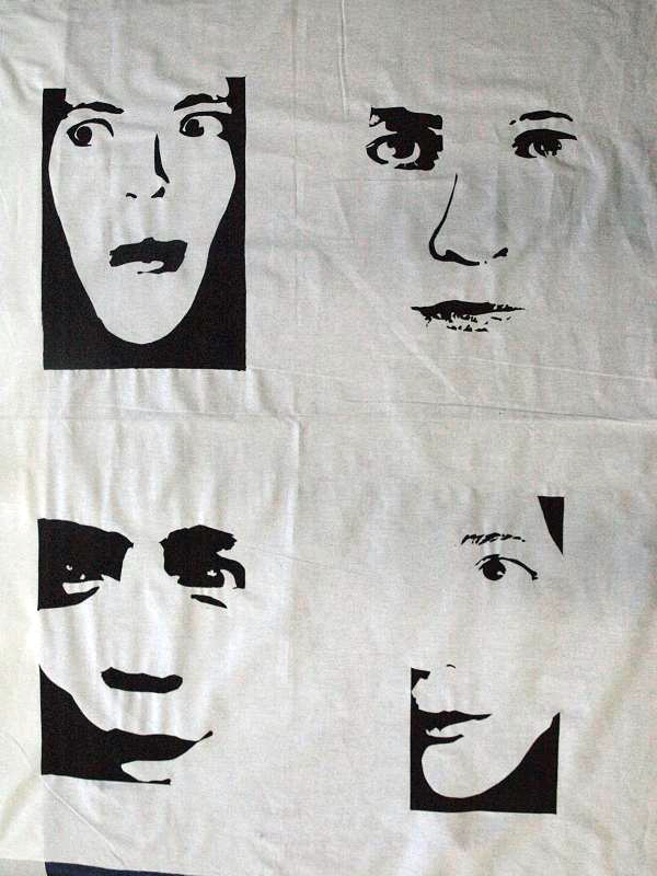 Bernasign Self portrait, using the technique of screen printing