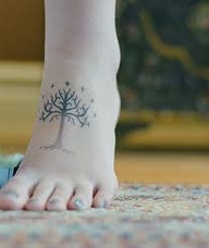 LORD OF THE RING TATTOO ON FOOT