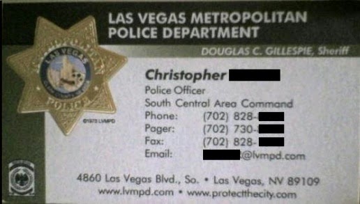 A smart, good looking cop I met in Vegas.