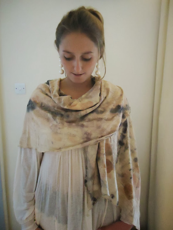 Natural Dyed and Printed Linen Knit Shrug