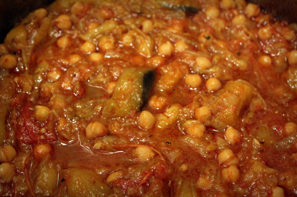 Aubergine and Chickpea Stew Syrian Moussaka Recipe