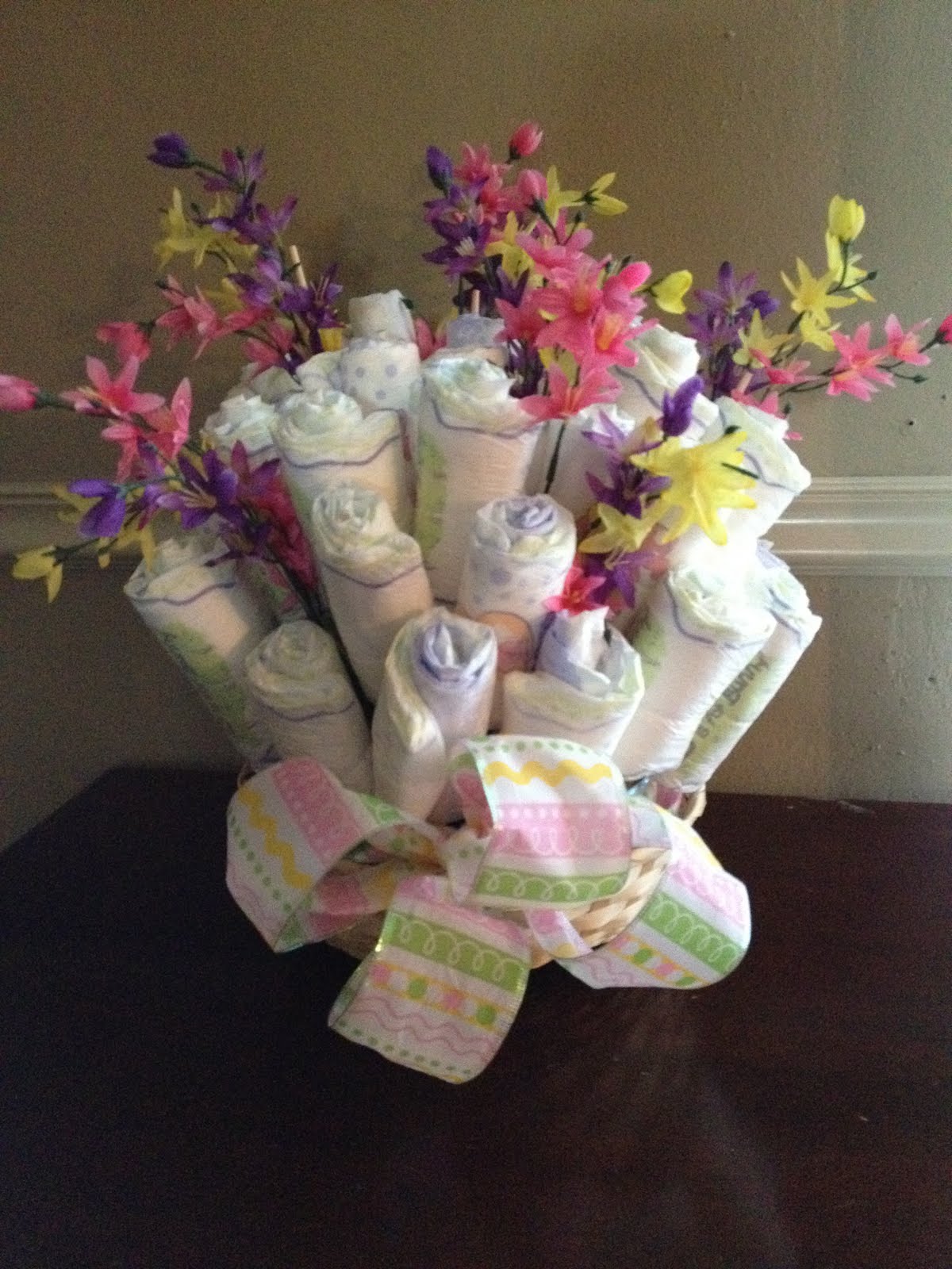 Yes, It's Homemade Diaper Bouquet