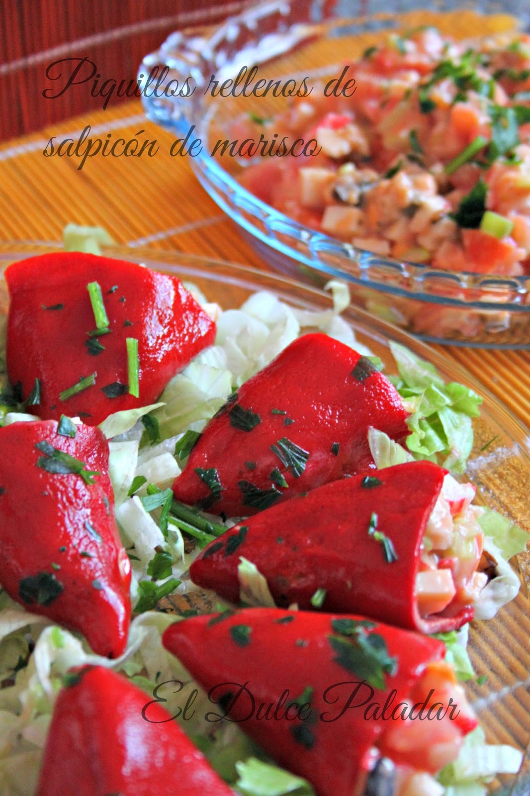 Piquillos Rellenos De Salpicón De Marisco