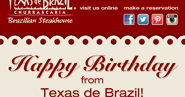 Texas de brazil birthday free reviews of Texas de Brazil