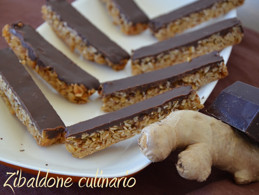 Zibaldone culinario Flapjacks con zenzero e cioccolato