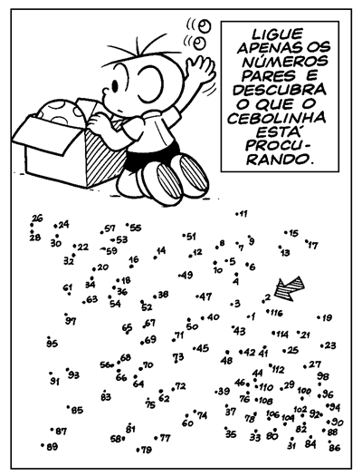 imagens Ligar pontos da turma da monica pintar Desenhos Preto e Branco Ligar pontos da turma da monica Colorir