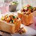 Vegetable curry bunny chow