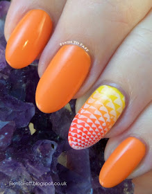 MoYou Nails plates and polish swatch review Orange