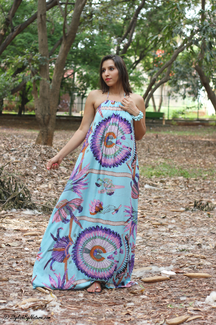 Fashion how to Wear Tropical Prints Maxi dress Stylish By Nature By Shalini Chopra India