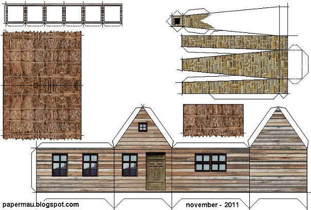 Next Project - Wood Cabin With Thatched Roof - by Papermau