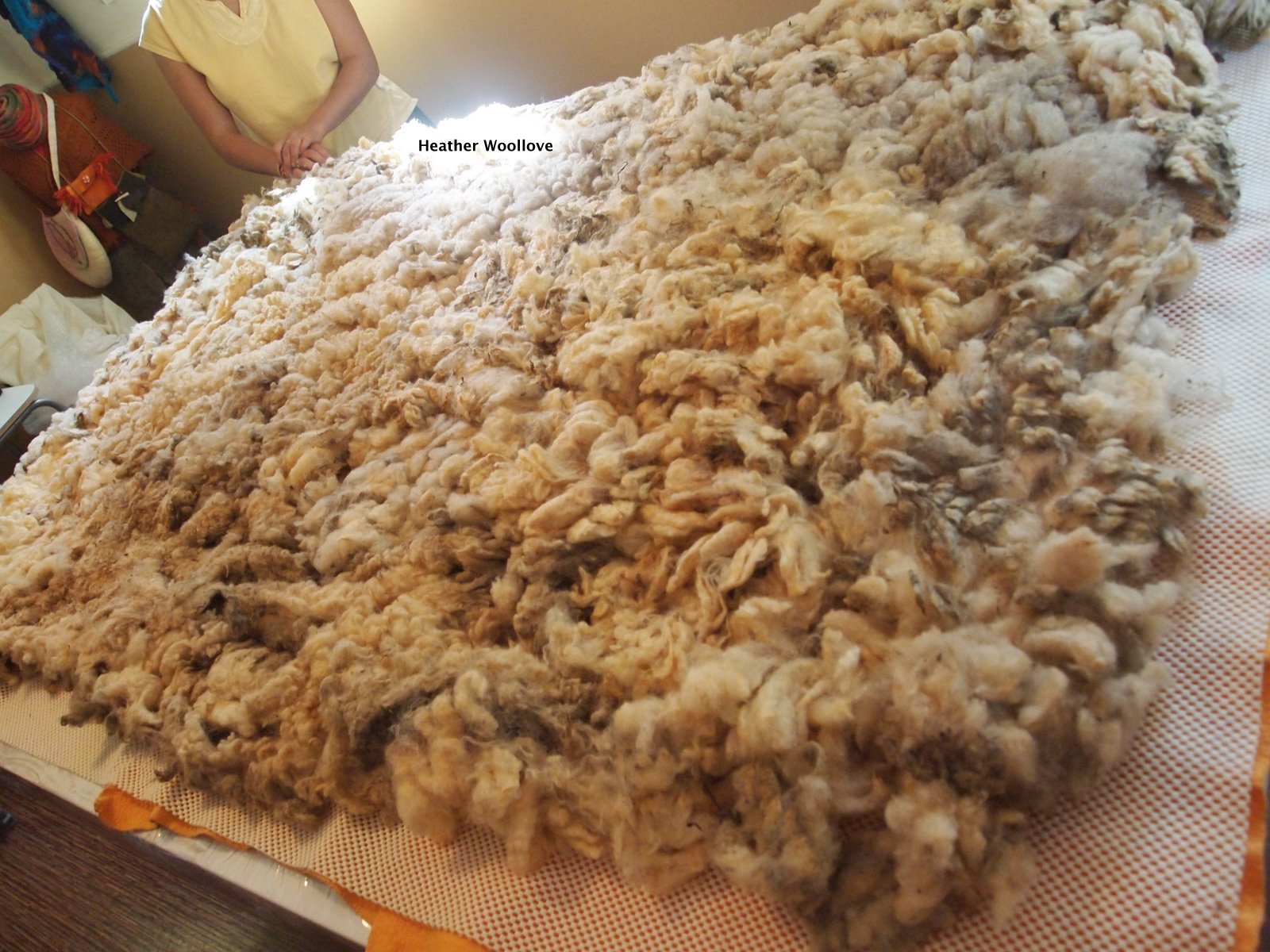 Wool lovefunctional fiber art Raw Fleece Rug Redux Part 1 of 2