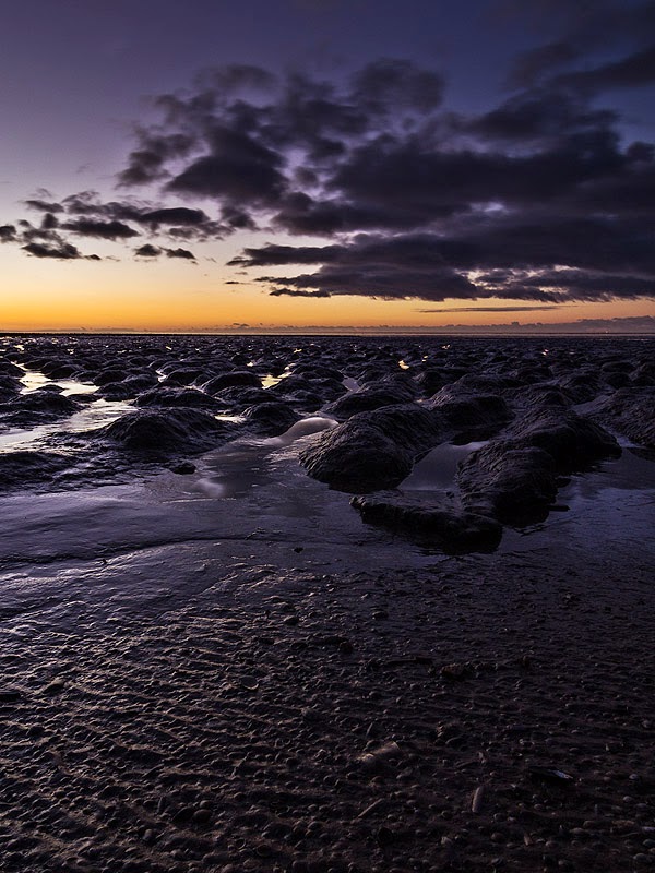 Wadden na zonsondergang Oosterbierum by night
