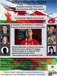 Gareth Thomas' Charity Night - July 14th at Celtic Manor / Wales - £100 or £200 a ticket