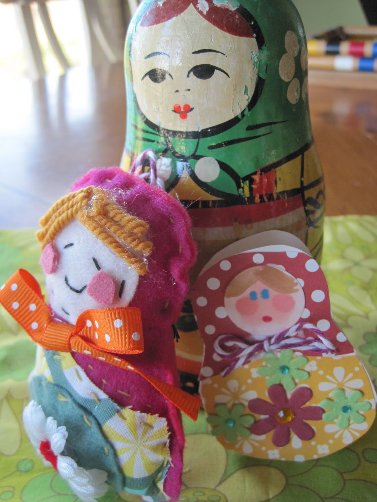 the vintage umbrella Nesting Doll Ornament