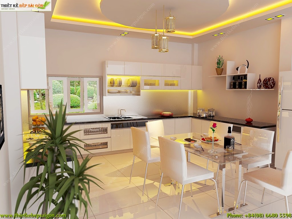 10 ý tưởng phối màu thiết kế nhà bếp theo phong cách sáng bóng