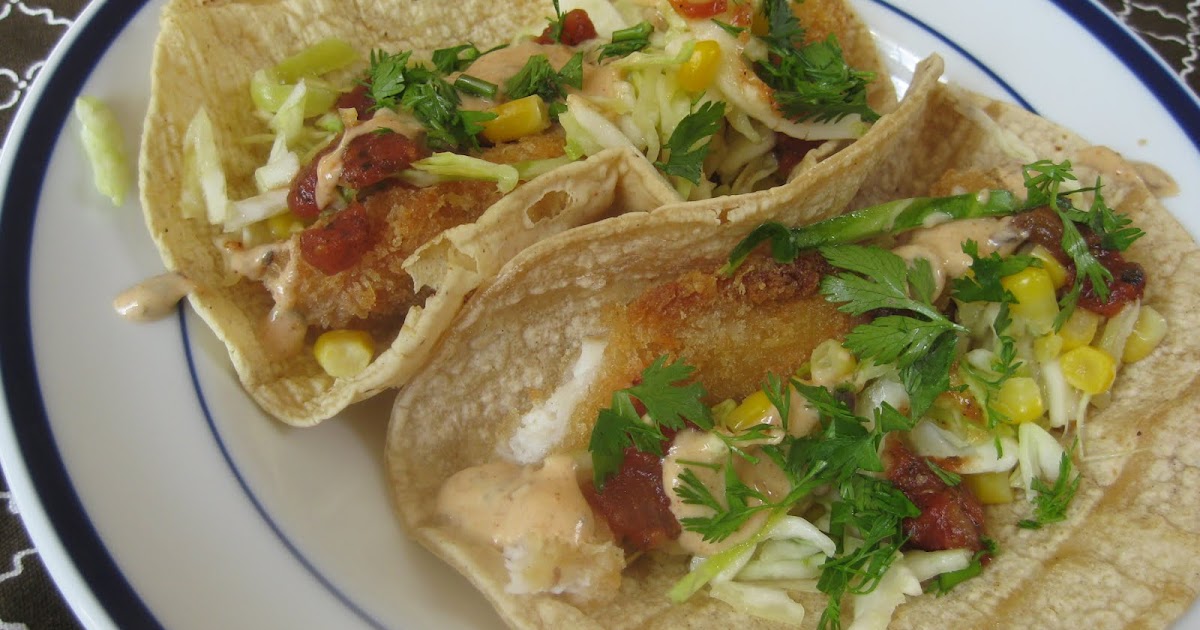 Sweet Peas and Pumpkins Fish Tacos with Chipotle Cream Sauce and Lime