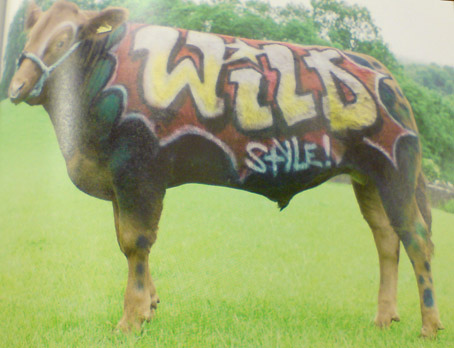 banksy cow graffiti