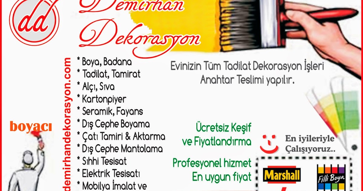 Ev Dekorasyon Fiyatları Ankara03124197677 Çankaya Rehberi