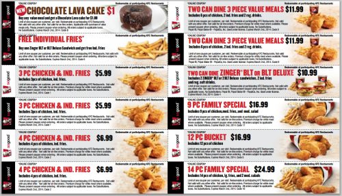 Kfc coupons usa