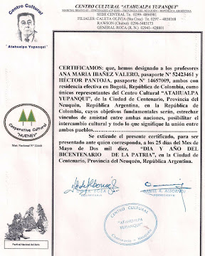 Certificado Centro  Atahualpa Yupanqui