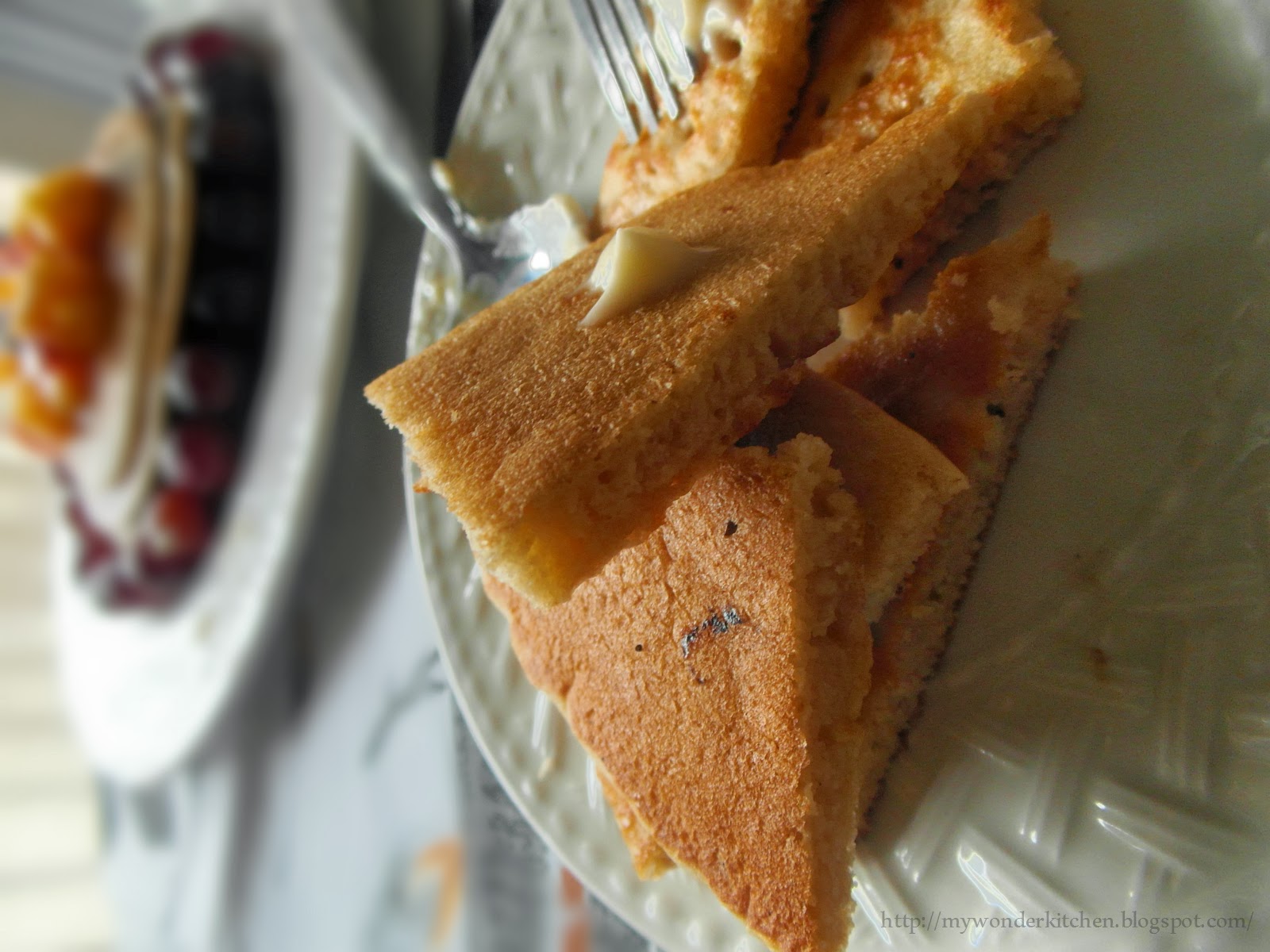 Whole wheat pancakes without buttermilk (Thin and healthy version)