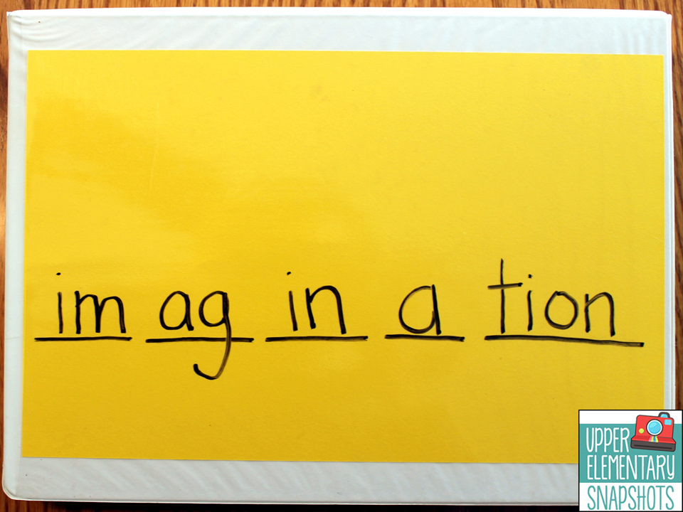 Upper Elementary Snapshots: Decoding Multi-Syllable Words