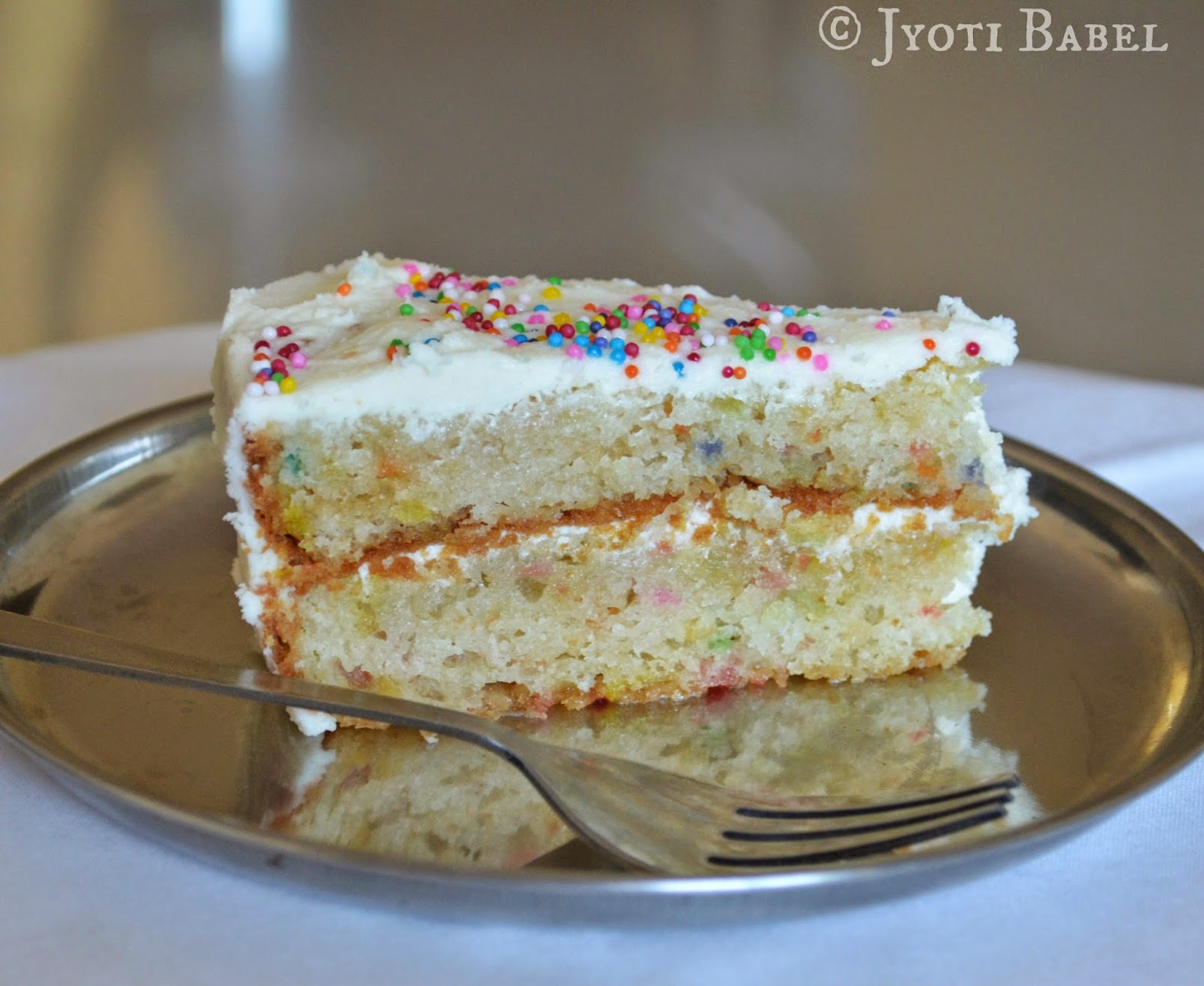 Jyoti's Pages Funfetti Cake Recipe with Buttercream Icing How to