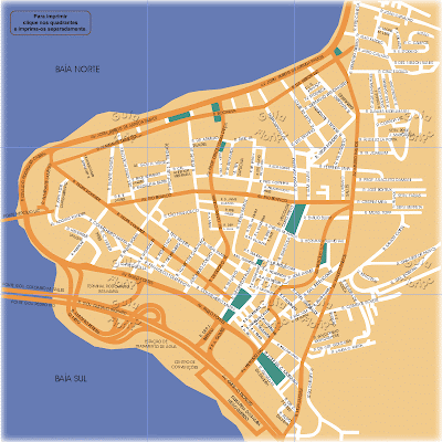 Mapa das ruas do Centro de Florianópolis Mapa das ruas do Centro de Florianópolis