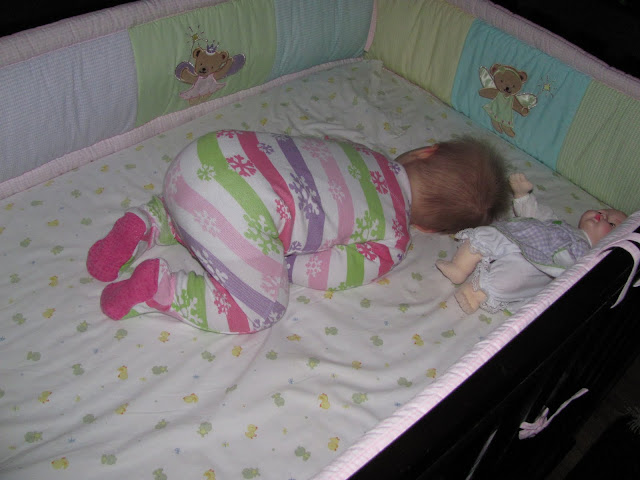 Chloe always sleeps with her knees tucked up. So dang cute!