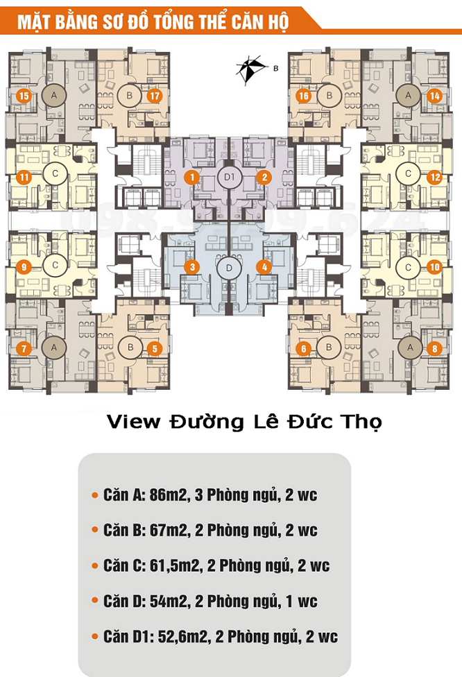Chung Cư Hải Đăng City - Mon City Mặt bằng Chung Cư Hải Đăng City - Mon City