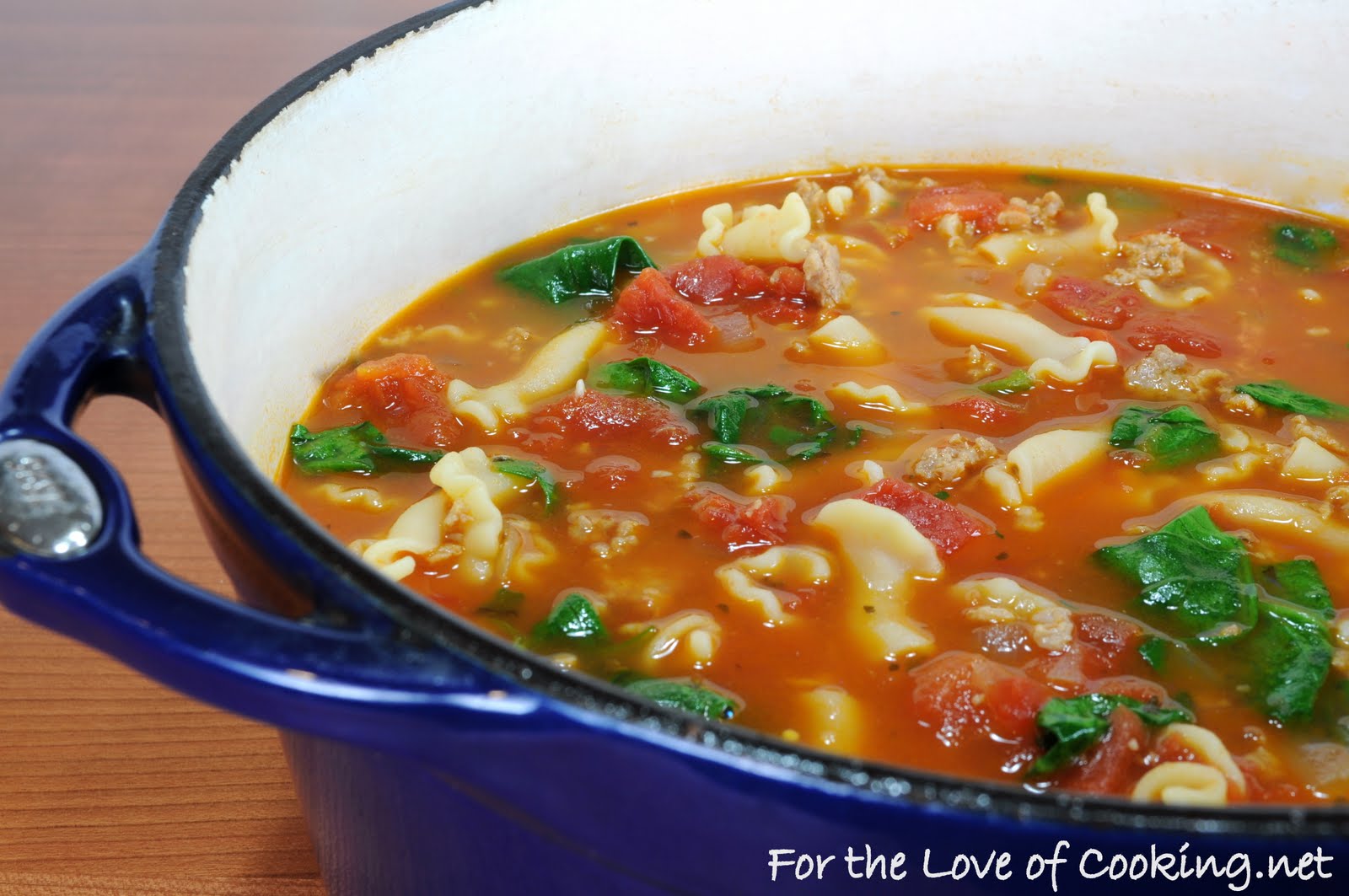 Spinach Lasagna Soup For the Love of Cooking
