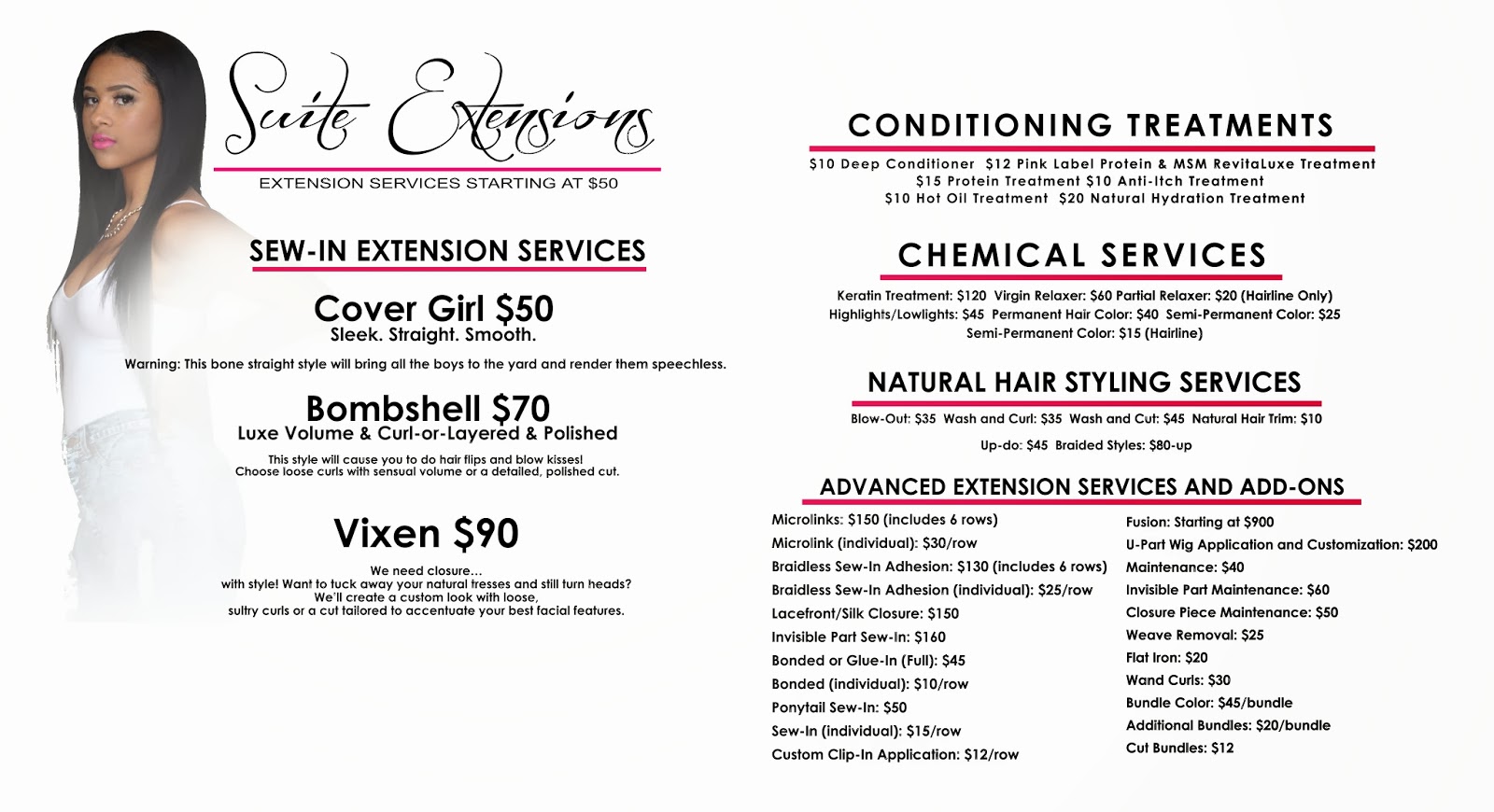 Salon Service Pricing Suite Extensions Beauty Blog