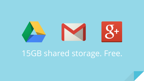 Bringing it all together: 15 GB now shared between Drive, Gmail, and Google+ Photos