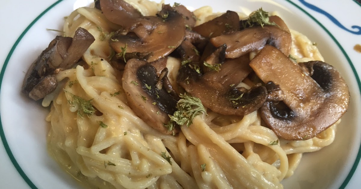Vegan Crunk Vegan Cheezy Spaghetti with Mushrooms