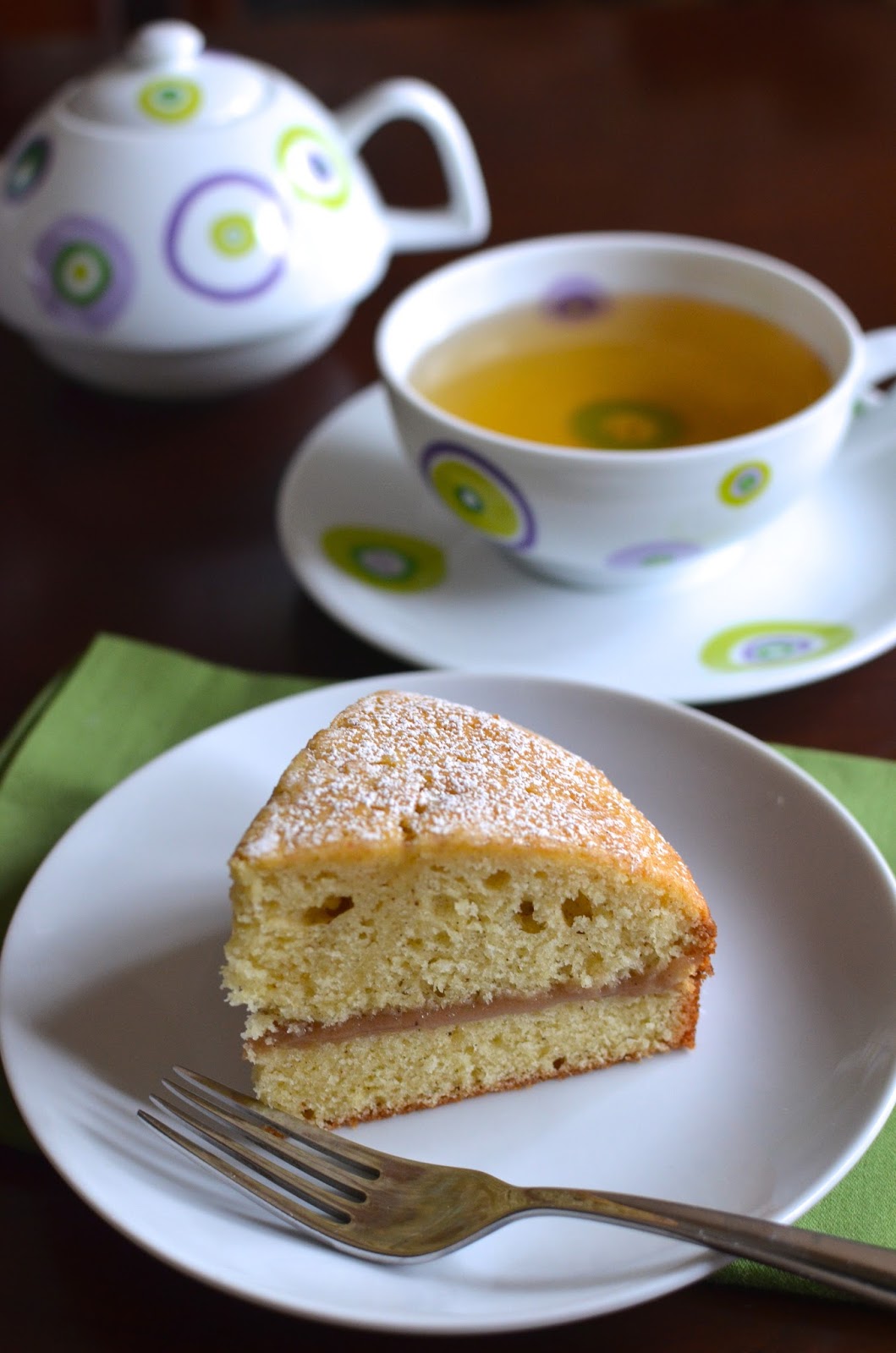 Playing with Flour Brown butter vanilla bean cake with chestnut cream filling