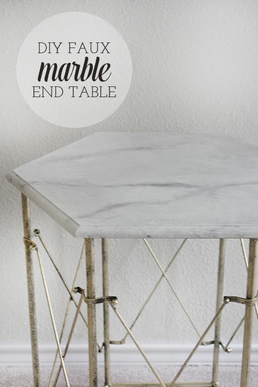 Made By Katy Diy Faux Marble End Table