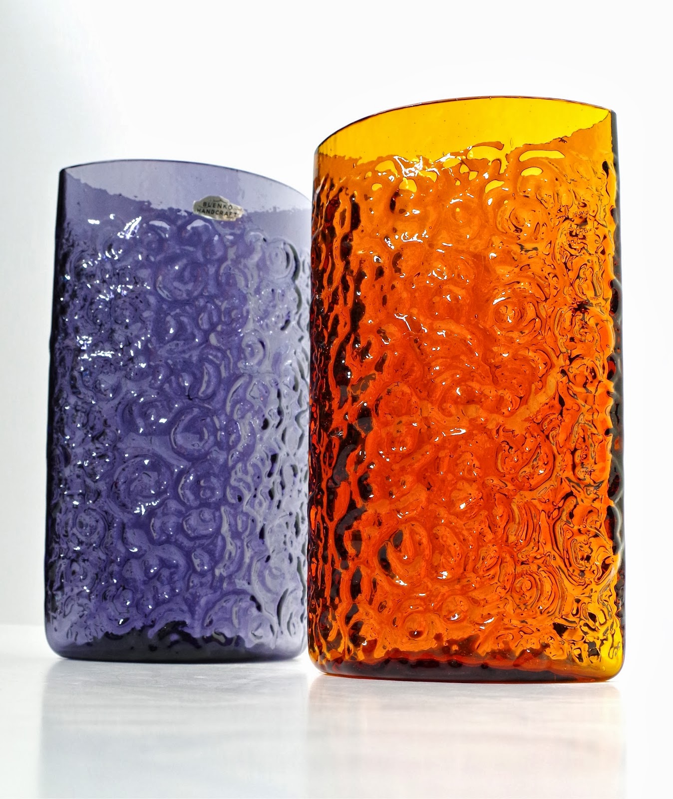 Heart of Glass Blenko Glass Myers Textured Vases