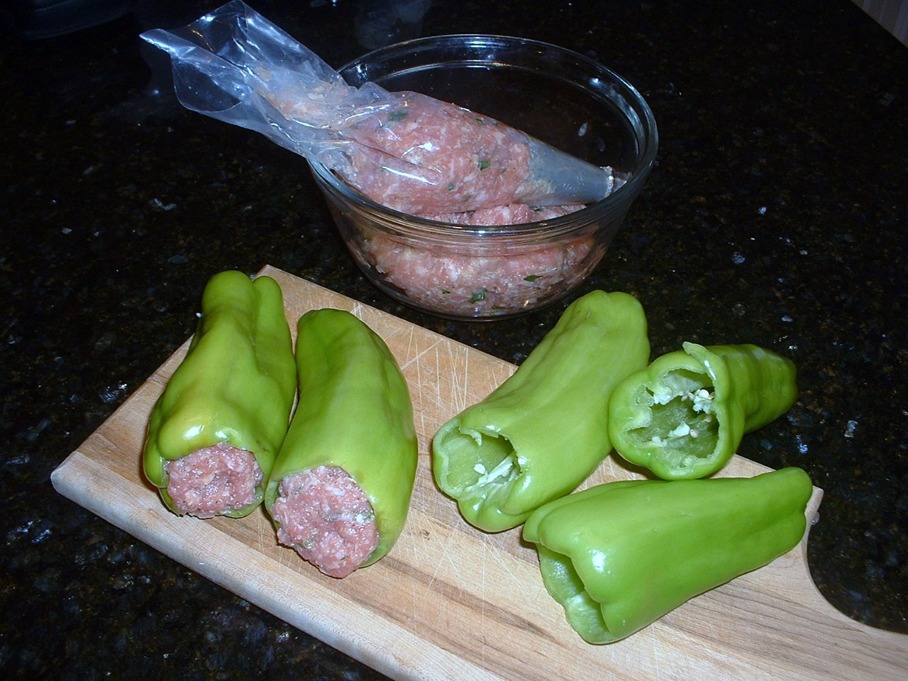 Someone's in the Kitchen Stuffed Cubanelle Peppers