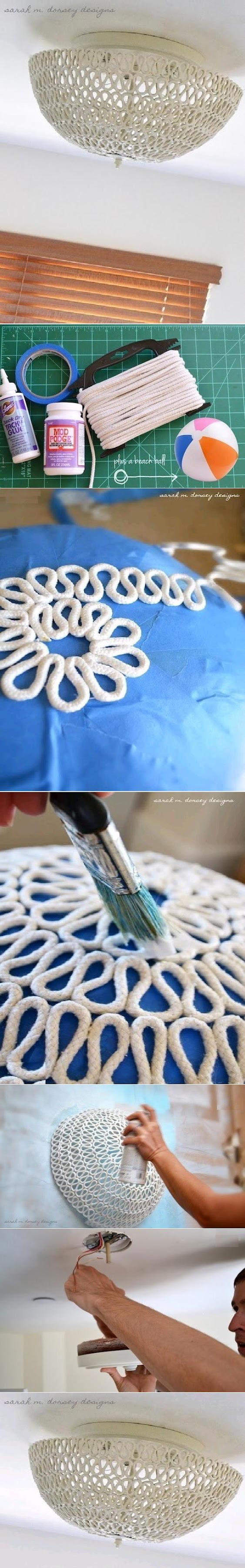 Easy Way To Make Lampshade From Rope