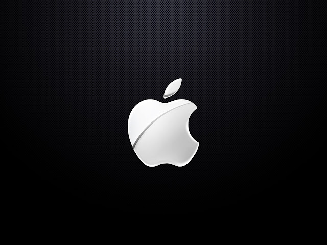 white apple logo